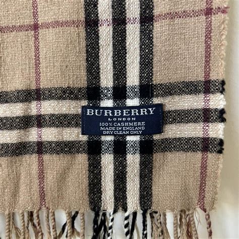 vintage Burberry scarf label